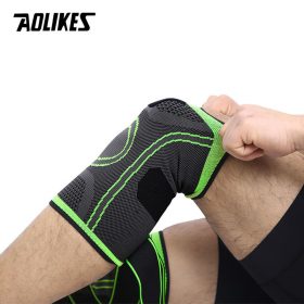 1PCS 3D Pressurized Fitness Running Cycling Knee Support Braces Elastic Nylon Sport Compression Pad Sleeve For Basketball 3