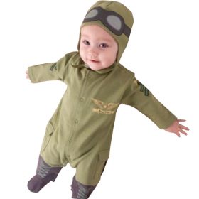 Fashionals Baby Rompers one-piece pilot baby clothes new born boy jumpsuit funny baby girl romper hat two piece outfits costume 3