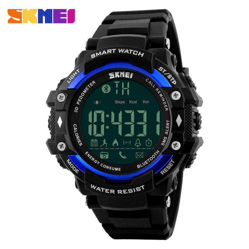 SKMEI Smart Watch Men Outdoor Sports Watches Pedometer Calorie Bluetooth Fitness Tracker 50M Waterproof Wristwatches 1226