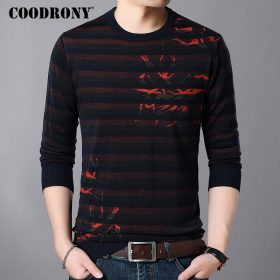 COODRONY Mens Sweaters 2018 Autumn Winter New Arrival Wool Pullover Men Knitted Cashmere Sweater Men Casual Striped Jumper 8230 2
