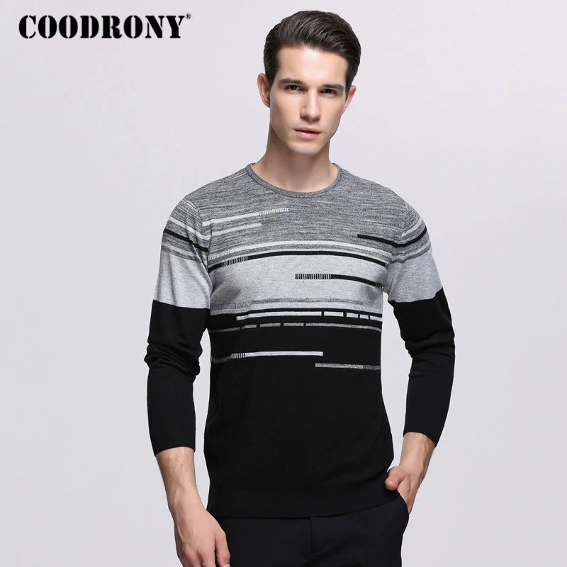 COODRONY Sweater Men Brand Clothing Mens Sweaters For 2018 Autumn Winter Casual O-Neck Pull Homme Cashmere Wool Pullover Men 229