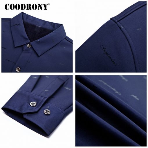 COODRONY Casual Shirts Plus Size Long Sleeve Shirt Men Dress Brand Clothes 2018 Autumn New Arrivals Cotton Camisa Masculina 8743 5