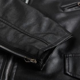 Danjeaner 2018 Men Leather Jackets New Arrive Motorcycle PU Jacket  Plus Size Turn-down Collar Slim Windbreaker Bomber Jacket 3