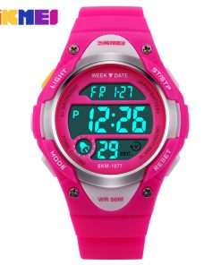 SKMEI Children Outdoor Sports Watches Boy Alarm Digital Watch Kids Stopwatch Waterproof Girls Wristwatches Clock 1077