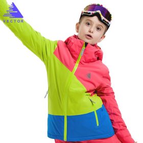 VECTOR Girls Boys Ski Jackets thermal Waterproof Kids Ski Jacket High Quality Children Winter Clothing -30 degree HXF70005 3
