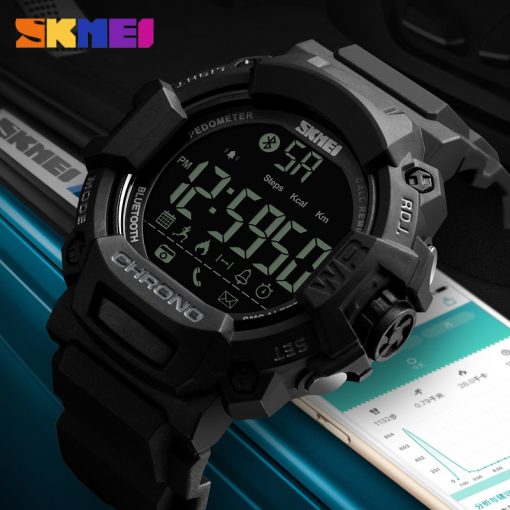 SKMEI Men Smart Watches Pedometer Waterproof Digital Wristwatches Man Remote Camera Call Reminder Smartwatch Relogio Masculino 2