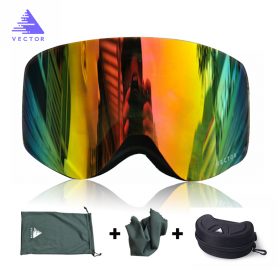 Brand Ski Goggles With Case Double Lens UV400 Anti-fog Skiing Eyewear Snow Glasses Skiing Men Women Snowboard Goggles