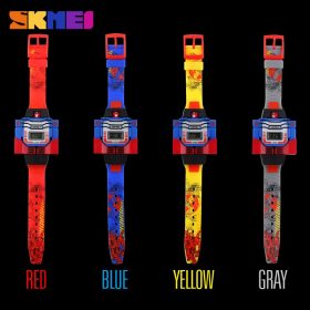 SKMEI Kids LED Digital Children Watch Cartoon Sports Watches Relogio Robot Transformation Toys Boys Wristwatches 1095 5