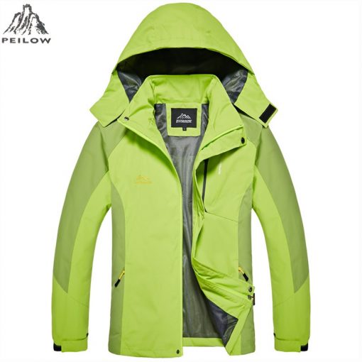 PEILOW Male Jacket Spring Autumn Brand Waterproof Windproof Jacket Coat Tourism Mountain Jacket Men brand clothing size M~4XL 2