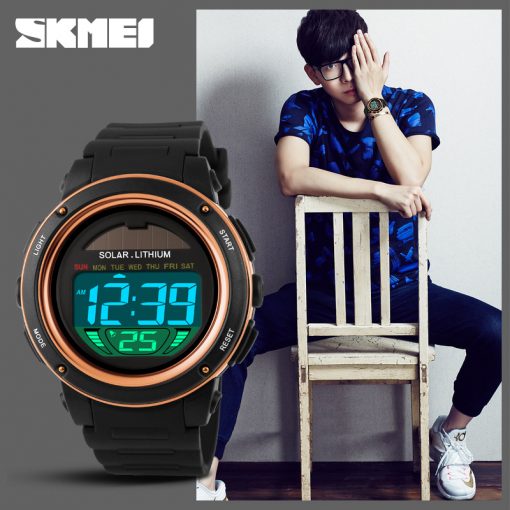 SKMEI Solar Power Outdoor Sports Watches Men Shock Digital Watch Chrono 50M Water Resistant Wristwatches Relogio Masculino 1096  2