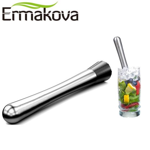 ERMAKOVA 8 Inch Cocktail Muddler Stainless Steel Drink Fruit Mojito Fruit Ice Muddler Bar Mixer Drink Barware Drinks Tools 1