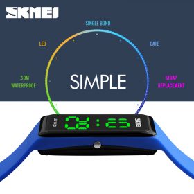 SKMEI Women Sports Watches Girls Simple Design LED Watch Ladies Digital Wristwatches 30M Water Resistant Relogio Feminino 1265 2
