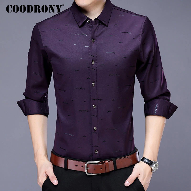 COODRONY Casual Shirts Plus Size Long Sleeve Shirt Men Dress Brand Clothes 2018 Autumn New Arrivals Cotton Camisa Masculina 8743 3