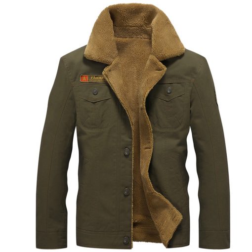 2018 Winter Bomber Jacket Men Air Force Pilot MA1 Jacket Warm Male fur collar Mens Army Tactical Fleece Jackets Drop Shipping 1