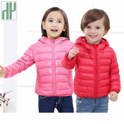 HH children jacket Outerwear Boy and Girl autumn Warm Down Hooded Coat teenage parka kids winter jacket 2-13 years Dropshipping 1