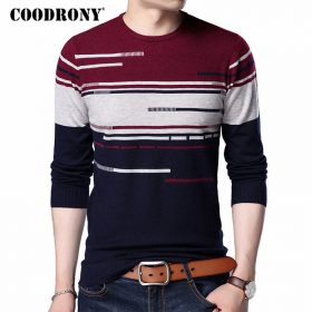 COODRONY 2018 New Arrival Cashmere Wool Sweater Men Casual Long Sleeve O-Neck Pull Homme Striped Shirt Mens Pullover Sweaters 84