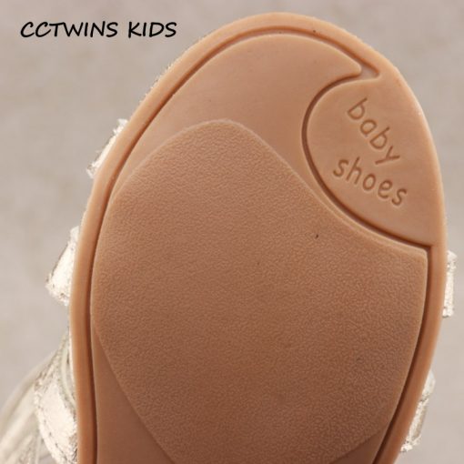 CCTWINS KIDS 2018 Summer Baby Girl Knee High Gladiator Sandal Kid Fashion Soft Flat Children Beach Gold Shoe Toddler BG063 4