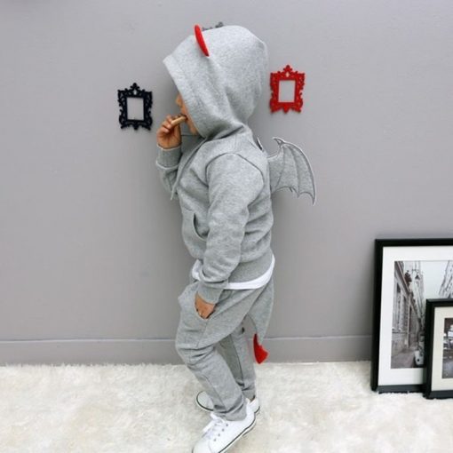 baby boys clothes 2018 New Autumn Casual Long Sleeve sport suit children sets Cartoon little devil clothing sets Halloween gifts 2