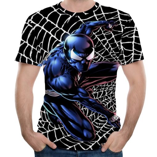 Men Fitness Quick Drying Compression Shirt 3D T-Shirt Leisure Marvel Super Heroes Avengers Cartoon Spiderman Short SleeveT-Shirt