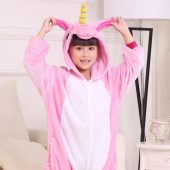 EOICIOI Kids Pajamas Flannel Animal Pegasus Stitch Unicorn Cosplay Pyjamas For Boys Girls Winter Warm Children Sleepwear Onesies 2