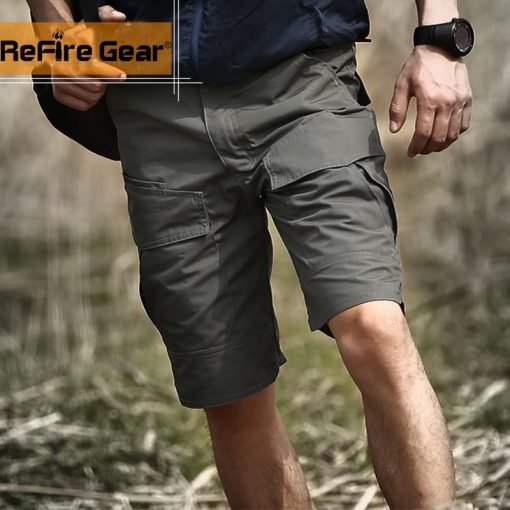 Summer Militar Waterproof Tactical Cargo Shorts Men Camouflage Army Military Short Male Pockets Cotton Rip-stop Casual Shorts 2