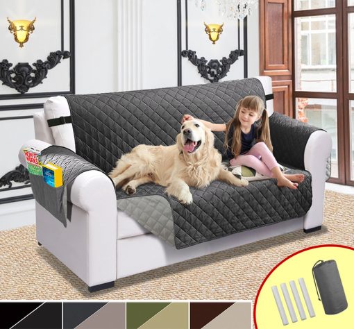 Sofa Cover For Pet Dogs and Kids Sectional Sofa Couch Cover For Living Room Waterproof Quilted Recliner Slipcovers