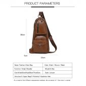 JEEP BULUO Men Messenger Bags New Hot Crossbody Shoulder Bag Famous Brand Man's Leather Sling Chest Bag Fashion Casual 6196 1