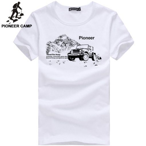 Pioneer Camp fashion mens t shirt short sleeve casual male tshirt  t-shirt white grey white dark blue long sleeve in stock