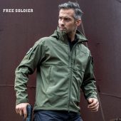 FREE SOLDIER Outdoor Sports Camping Hiking Tactical Jackets For Men Water-Instant Windproof  Coat And Warm Lining Jacket  1
