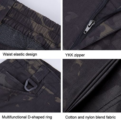 FREE SOLDIER outdoor sport hiking tactical cropped short pant men summer resistant multi-pocket short for camping climbing 1