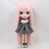 Factory blyth doll bjd joint body white skin new faceplate matte face BL2352 pale pink hair 30cm 1