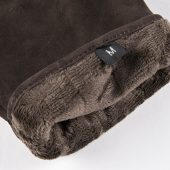 Gours 2018 New Winter Long Genuine Leather Gloves Men Suede Black Warm Touch Screen Gloves Brand Goatskin Mittens Luvas GSM023 4