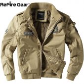 ReFire Gear Winter Air Force Flight Military Jacket Men Warm Thicken Fleece Lining Windbreaker Coat Casual Tactical Army Jackets 2