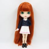 free shipping factory blyth doll 280BL232 red brown Hair white skin joint body matte face girl gift 1/6 30cm 1