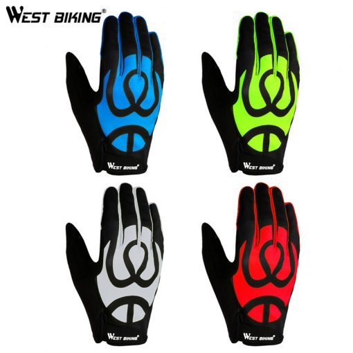 WEST BIKING Cycling Gloves Full Finger Touch Screen Bicycle Gloves Windproof Silica Gel Anti-slip Men Women MTB Road Bike Gloves 5