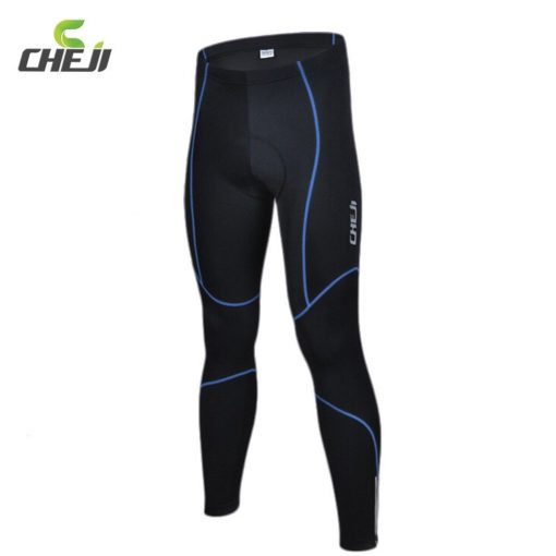 CHEJI Gel Padded Cycling Long Pants Spring Autumn Ropa Ciclismo Bicycle Bike Trousers Running Fitness Compression Tights For Men 1
