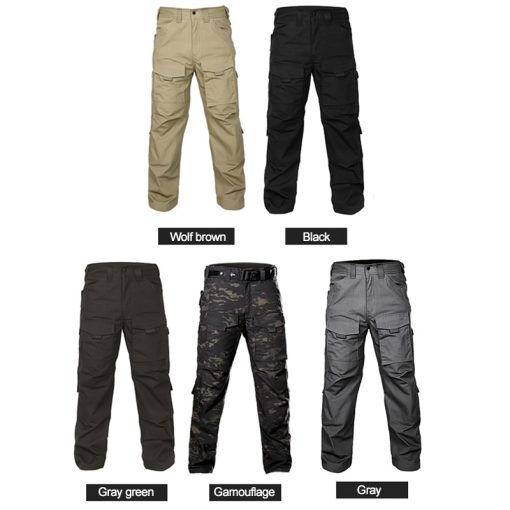 FREE SOLDIER Outdoor Sports Camping Riding Hiking Tactical Pants For Men Four Seasons Multi-pocket YKK zipper Men Trousers   1