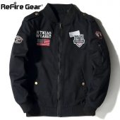 ReFire Gear Tactical Air Force Military Bomber Jacket Men Autumn Cotton Flight Pilot Army Jacket Motorcycle Cargo Coat Jackets 1