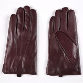Gours Winter Genuine Leather Gloves Men New Brand Black Fashion Warm Driving Gloves Goatskin Mittens Guantes Luvas GSM015 3