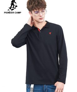 Pioneer camp new arrivals long sleeve Polo shirt men brand clothing Pigeon embroidery Polo male quality cotton stretch ACP802332
