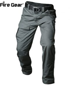 ReFire Gear Rip-Stop Cotton Waterproof Tactical Pants Men Camouflage Military Cargo Pants Man Multi Pockets Army Combat Trousers 1