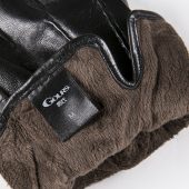 Gours 2018 New Men's Winter Genuine Leather Gloves Fashion Brand Black Warm Gloves Classic Goatskin Mittens Luvas Guantes GSM009 4
