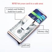 BISI GORO 2019 Men Women Card Holder Slim Aluminum ID Credit Case Money RFID Blocking Metal Wallet Travel Mini Wallet Automatic 1