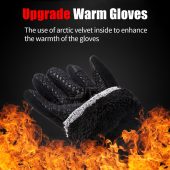 WEST BIKING Winter Bike Gloves Running Ski Thicken Warm Touch Screen Bicycle Gloves Windproof Thermal Full Finger Cycling Gloves 1