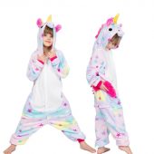 28 New Kids Animal Pajamas Set Winter Warm Boys Girls Starry Pegasus Unicorn Cosplay Children Sleepwear Onesie Flannel Pyjamas 1