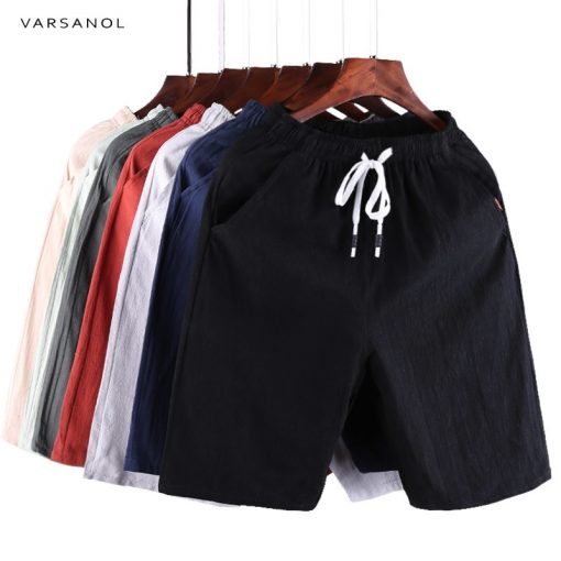 Varsanol Casual Shorts Men Clothes 2018 Summer Casual Men's Shorts Homme Cotton Bermuda Short Trousers Brand Clothing Puls Size