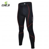 CHEJI Gel Padded Cycling Long Pants Spring Autumn Ropa Ciclismo Bicycle Bike Trousers Running Fitness Compression Tights For Men 4