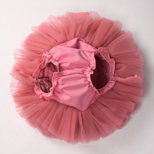baby girls tulle bloomers Infant newborn tutu diapers cover 2pcs short skirts and flower headband Baby party photograph clothes 5