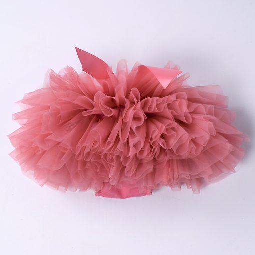 baby girls tulle bloomers Infant newborn tutu diapers cover 2pcs short skirts and flower headband Baby party photograph clothes 4