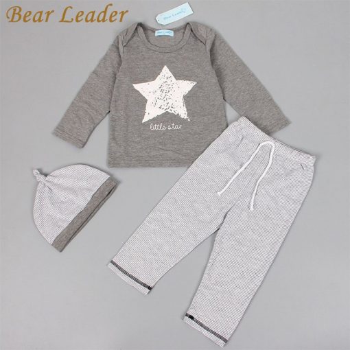 Bear Leader Baby Clothing Sets 2018 Summer Style Baby Girls Boys Clothes Black Letter T-shirt+Imitation cowboy pants 2pcs suit 3